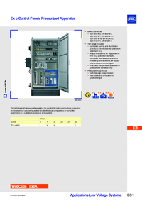 Thumbnail of document Data Sheet - Ex p controls panels with pressurised enclosure
